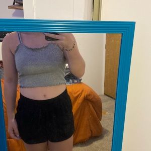 cute grey cropped tank top